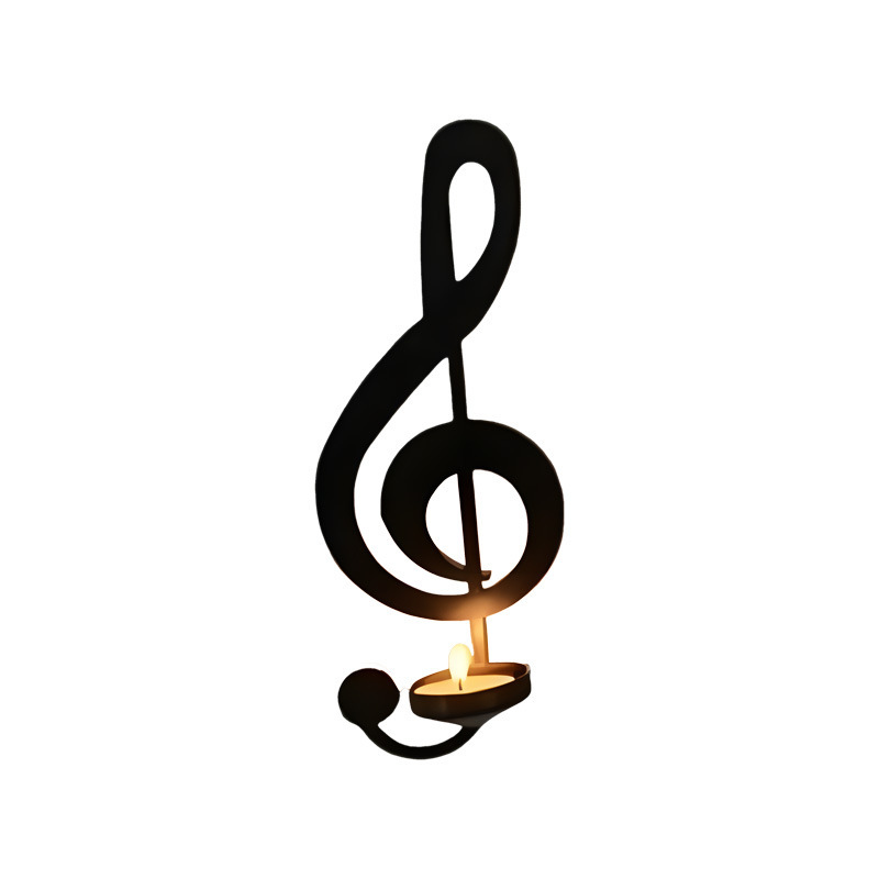 Cross-border Bestseller European-Style Musical Notes Candlelight Dinner Iron Art