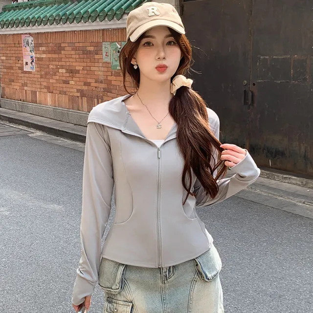 H829 Pocket Summer Outdoor Ice Silk Sun Protection Clothing Bubble Green - Shop at LoveMi