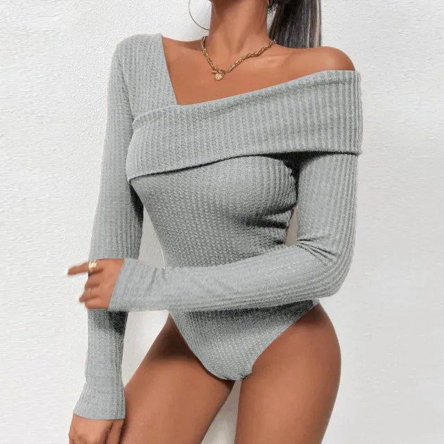 Women's Off shoulder Slim Fit Jumpsuit Gray - Shop at LoveMi