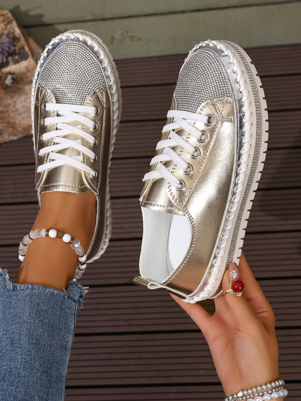 Women’s Plus Size White Sneakers