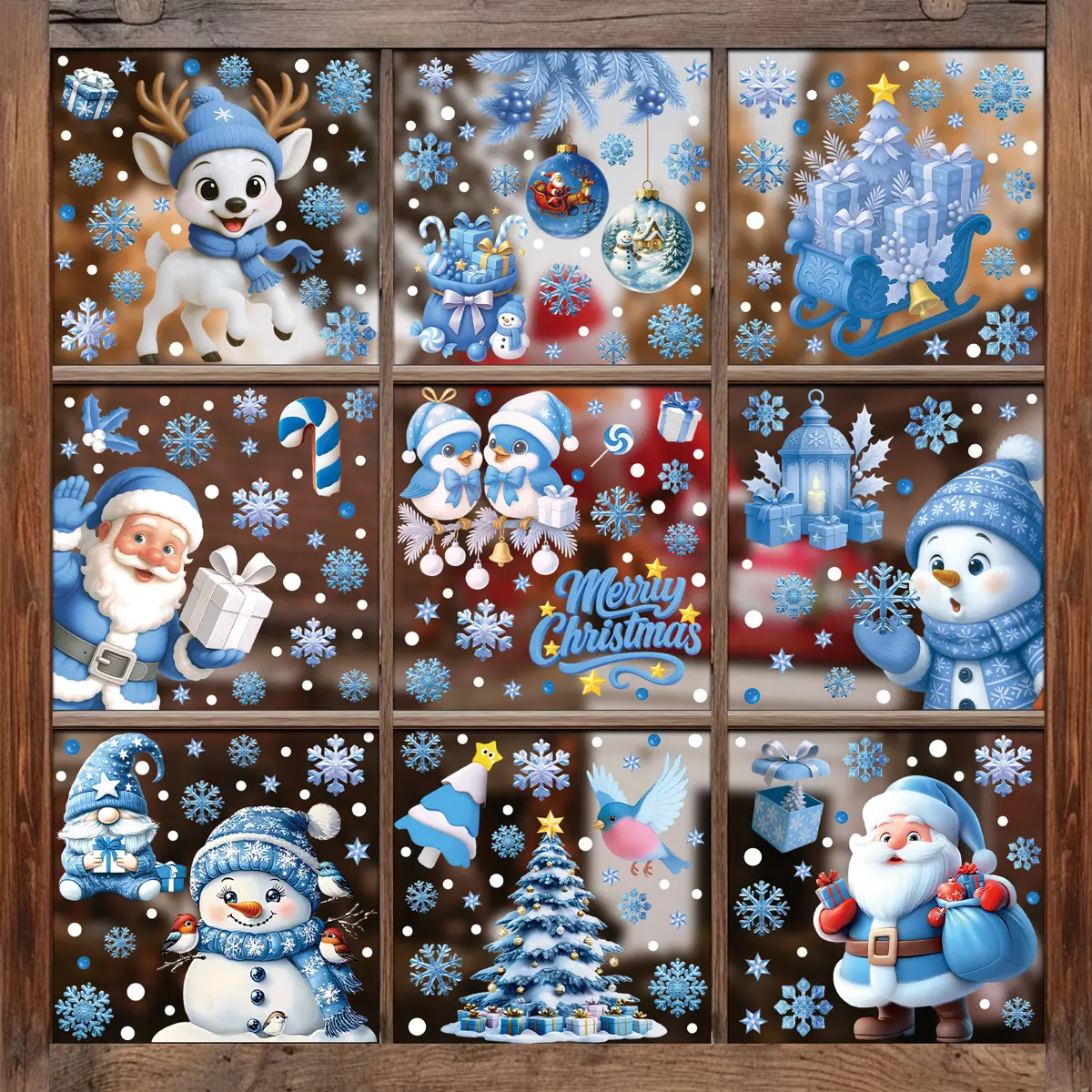 Christmas Party Decorative Creative Glass Sticker