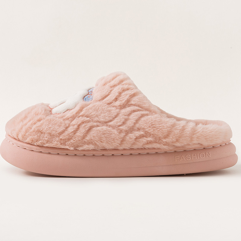 Couple Cotton Slippers Indoor Thickening Warm Plush Cotton Shoes