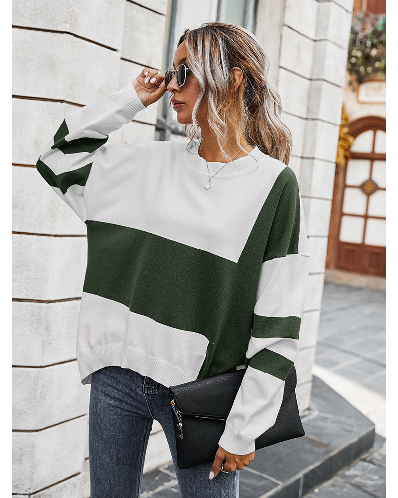 Title 11, Fashion contrast stitching sweater