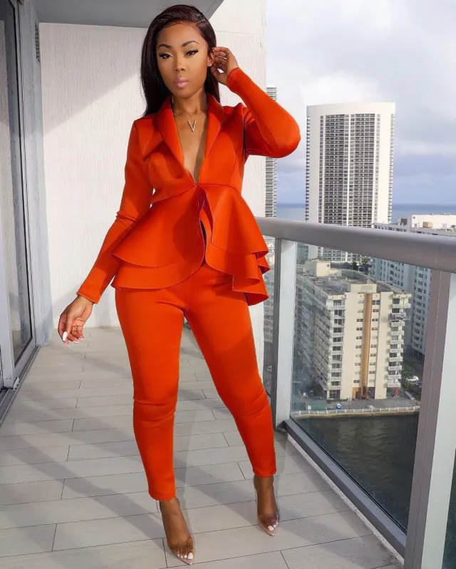 Suit Coat Shorts Suit Women's Suit Orange - Shop at LoveMi
