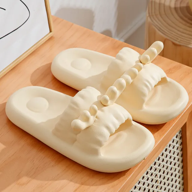 Cute Deer Horn Slippers Summer Women's House Shoes Non slip Bathroom Slipper Yellow - Shop at LoveMi