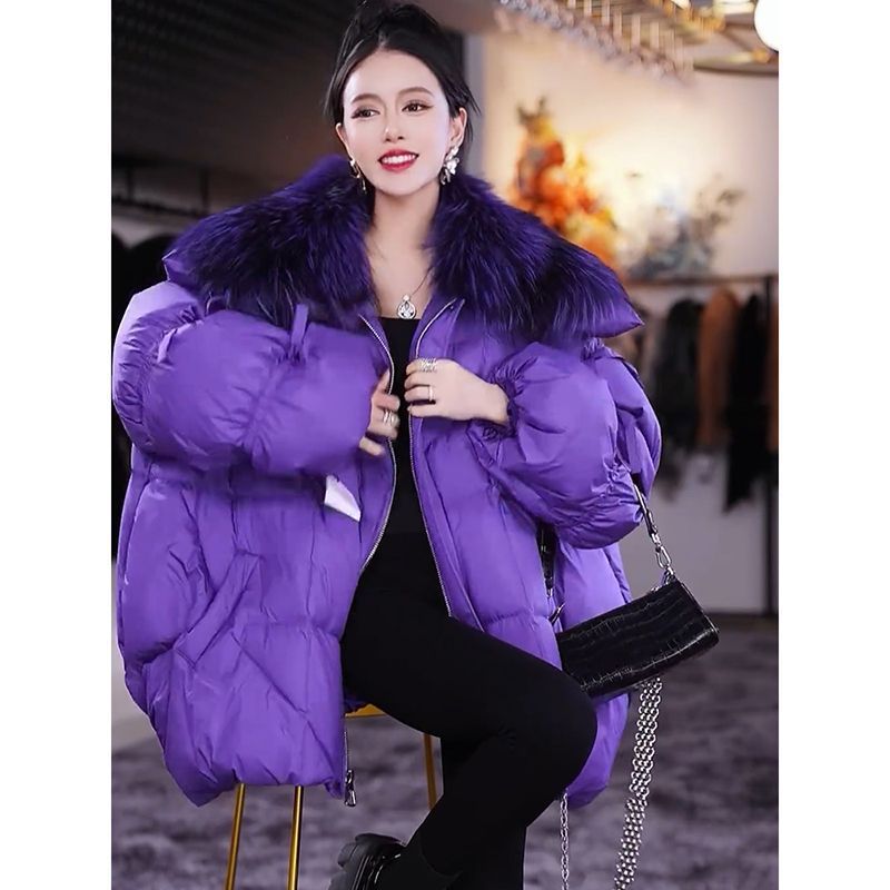 Title 2, Womens Fashion All-matching Fur Collar Cotton-...