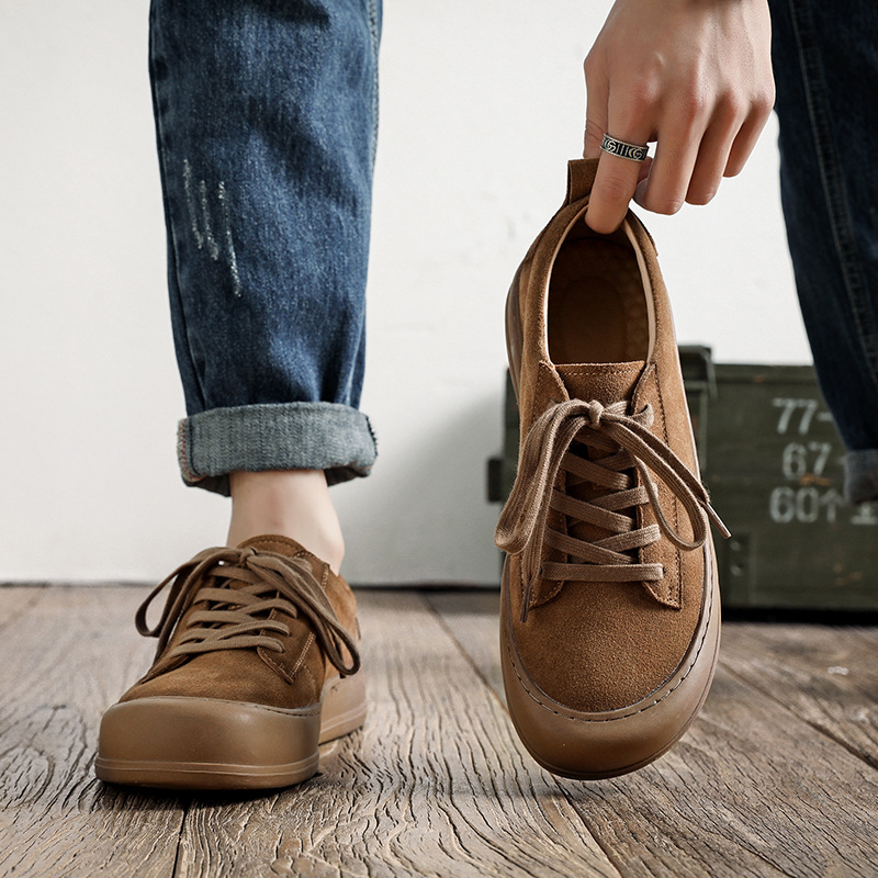 Casual Men's Leather Shoes Retro - Image 12