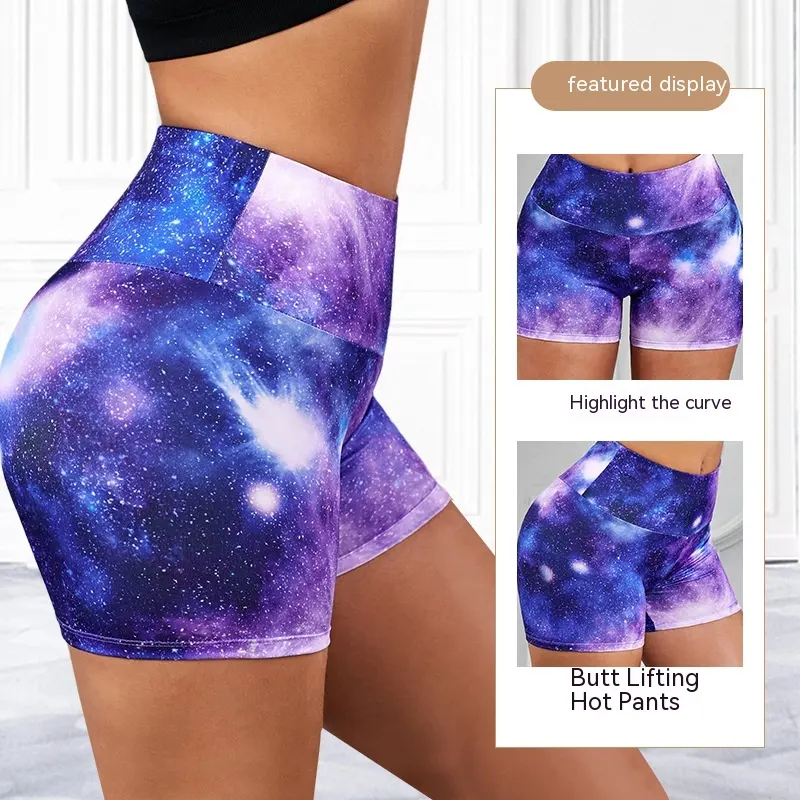 Summer Sports Pants Tie-dye Fitness High Waist Sexy Yoga