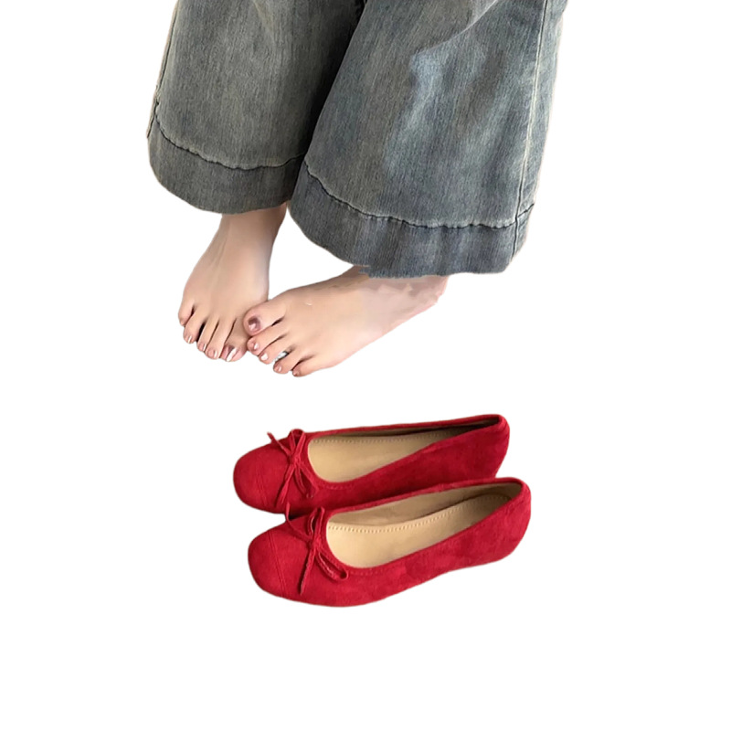 Suede Ballet Flats
