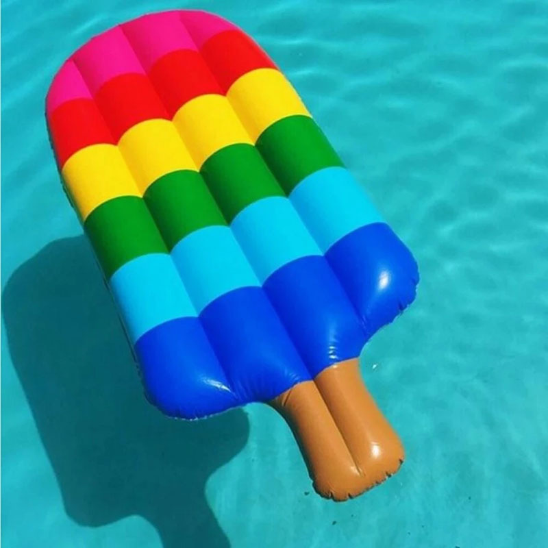 Inflatable Popsicle Float Raft PVC Water Float With Colorful Ice Cream Design