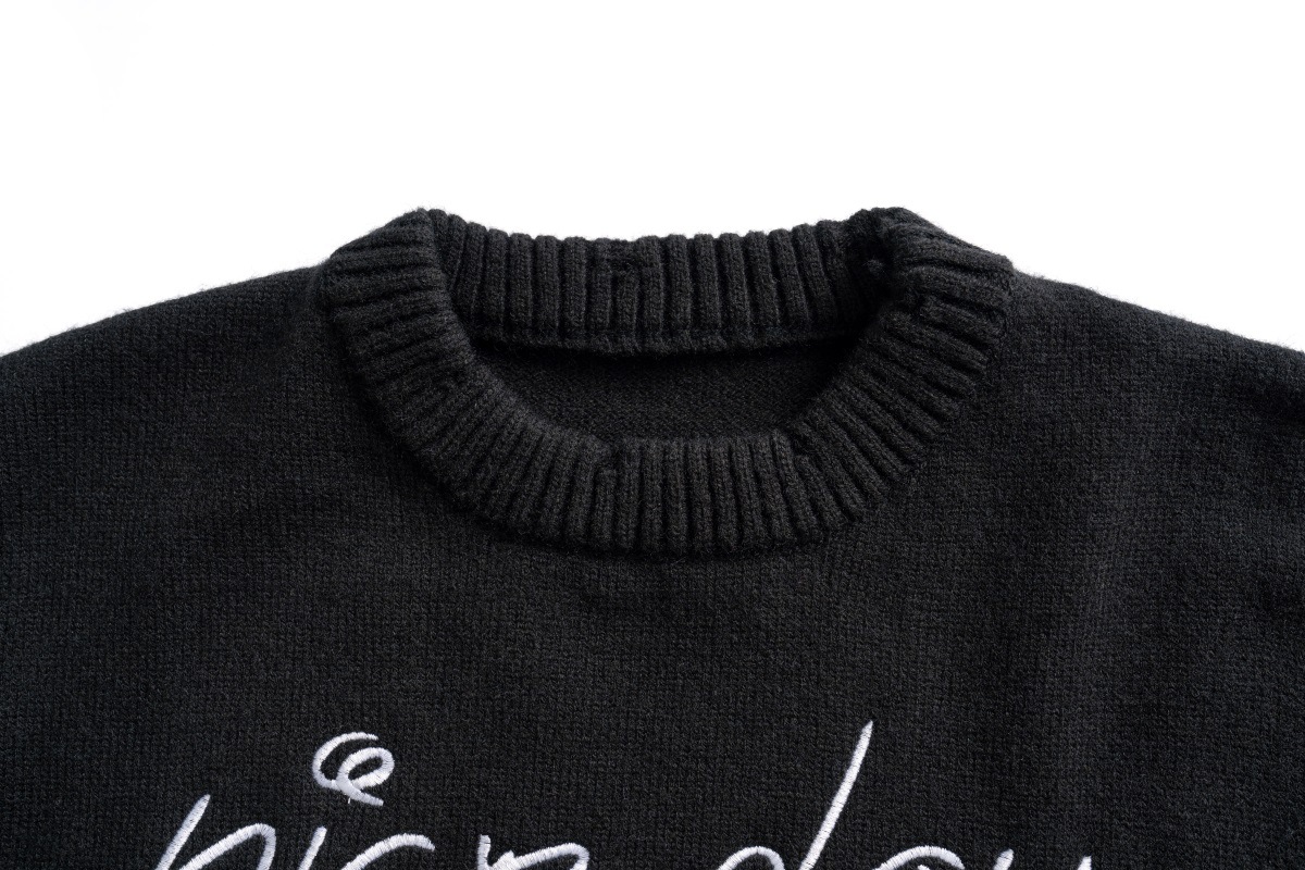 Retro Three-dimensional Floral Embroidered Knitwear Sweater