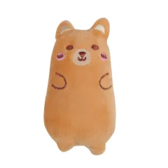 Pet Supplies Cat Oval Plush Toys With Cat Grass - Brown Bear - View 1