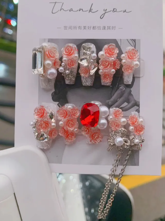 Rhinestone Handmade Wear Nail Stickers Lover - Shop at LoveMi