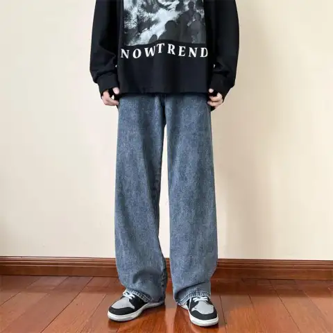 Distressed Straight Jeans for Men