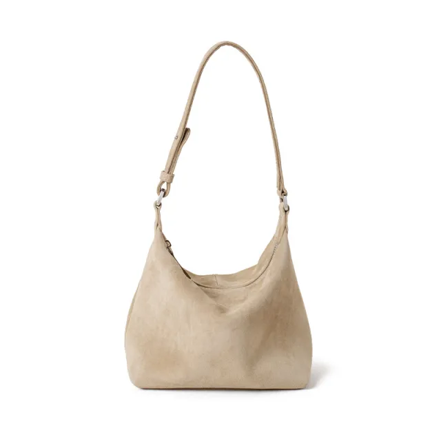Large Capacity Light Luxury High grade Goat Skin Suede Tote Bag Apricot - Shop at LoveMi