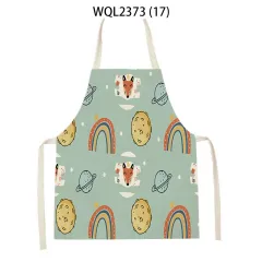 Anti-fouling Cartoon Apron Kitchen Printing Sleeveless Blouse - Wql2373 17 - View 1
