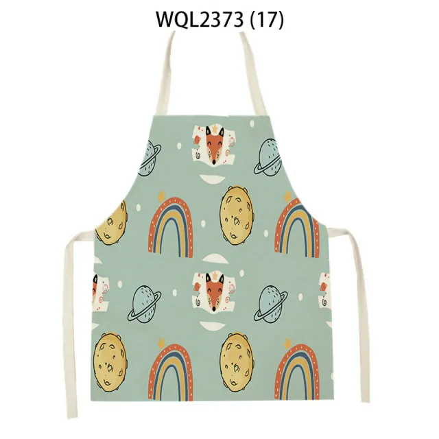 Anti fouling Cartoon Apron Kitchen Printing Sleeveless Blouse Wql2373 17 - Shop at LoveMi