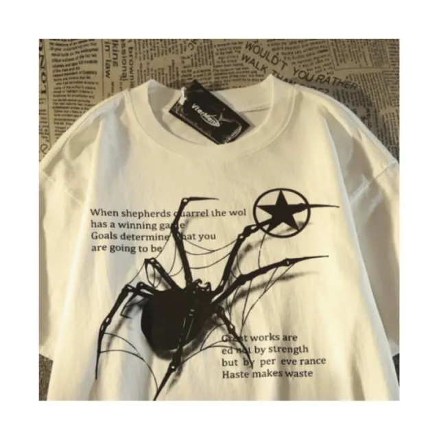 Fashion Individual Short sleeved T shirt Women White - Shop at LoveMi