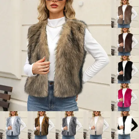 Eco-friendly Faux Fur Vest for Men and Women From