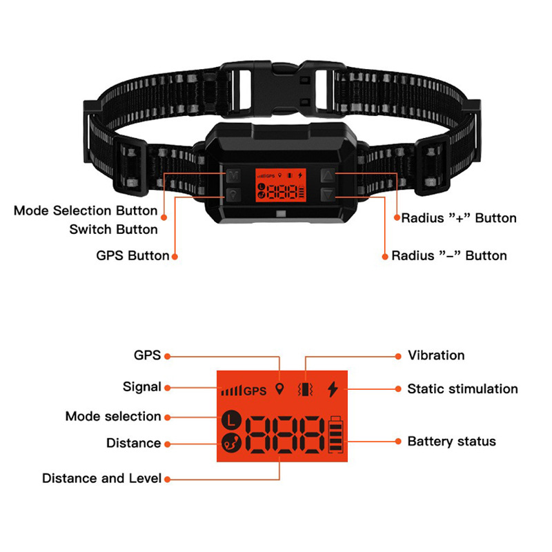 Outdoor Smart Wireless Electronic Fence System Training Collar For Dogs