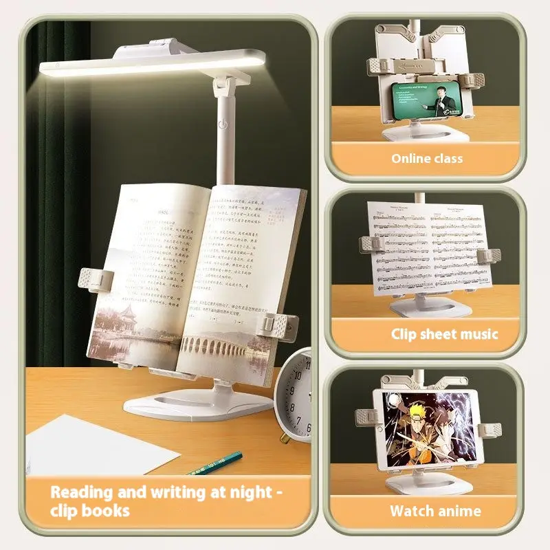 Multifunctional Reading Bookshelf Adjustable Learning Table Lamp