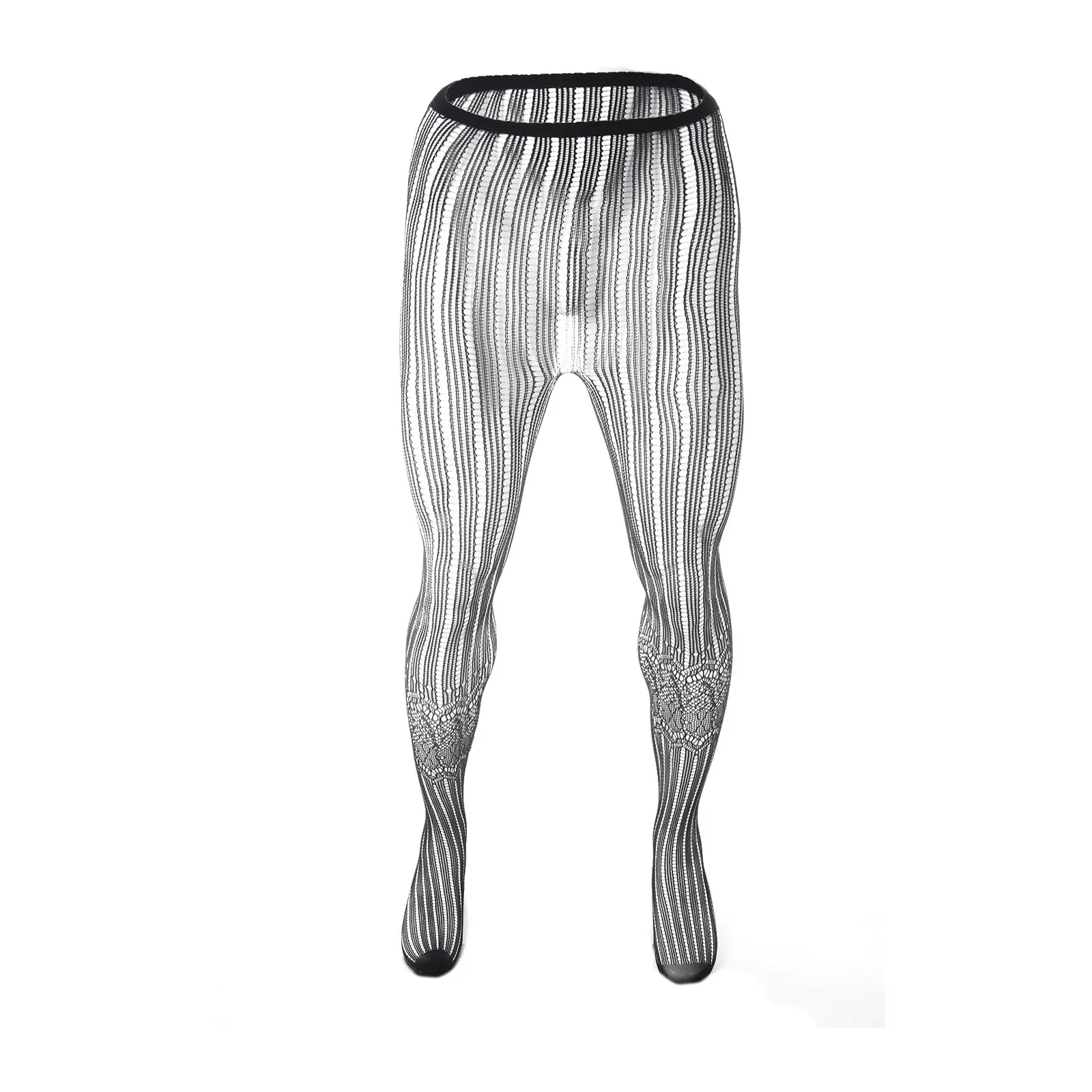 Men's Sexy Fishnet Tights With Jacquard Sheer Lingerie