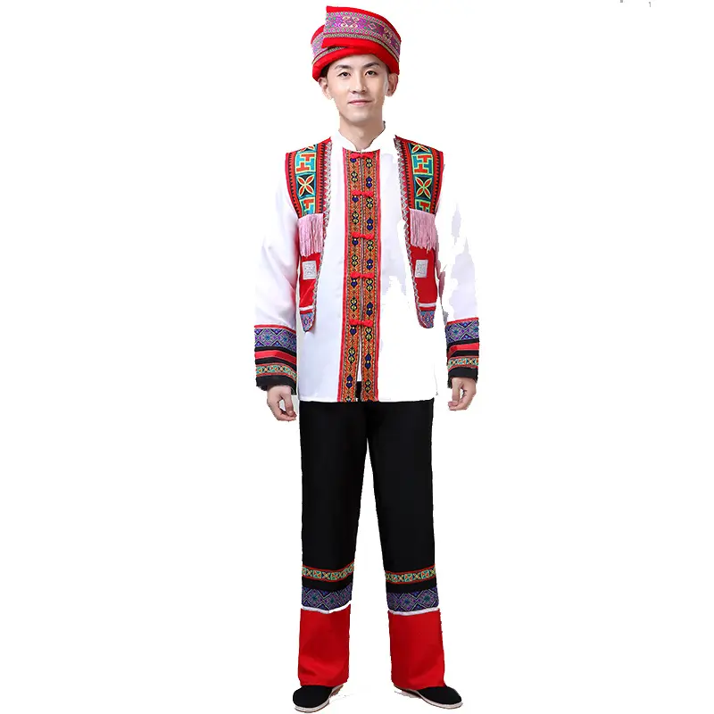 Ethnic Minority Dance Costume Mens Attire Showcase