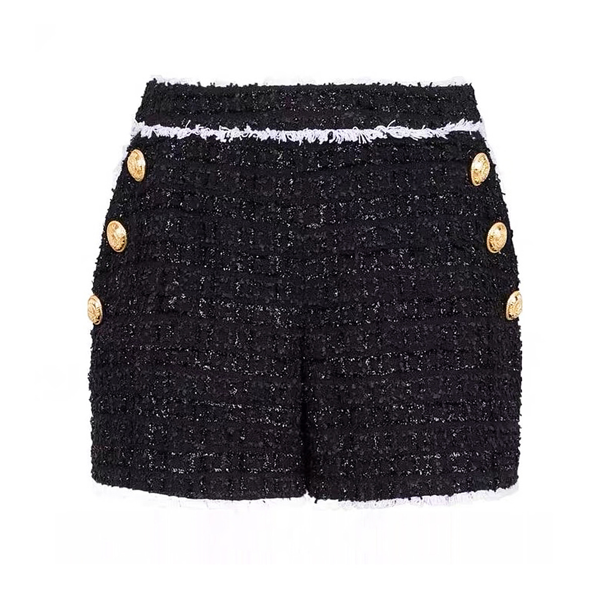 Women Fashionable All match High end Quality Woolen Coat Shorts Suit Black Shorts - Shop at LoveMi