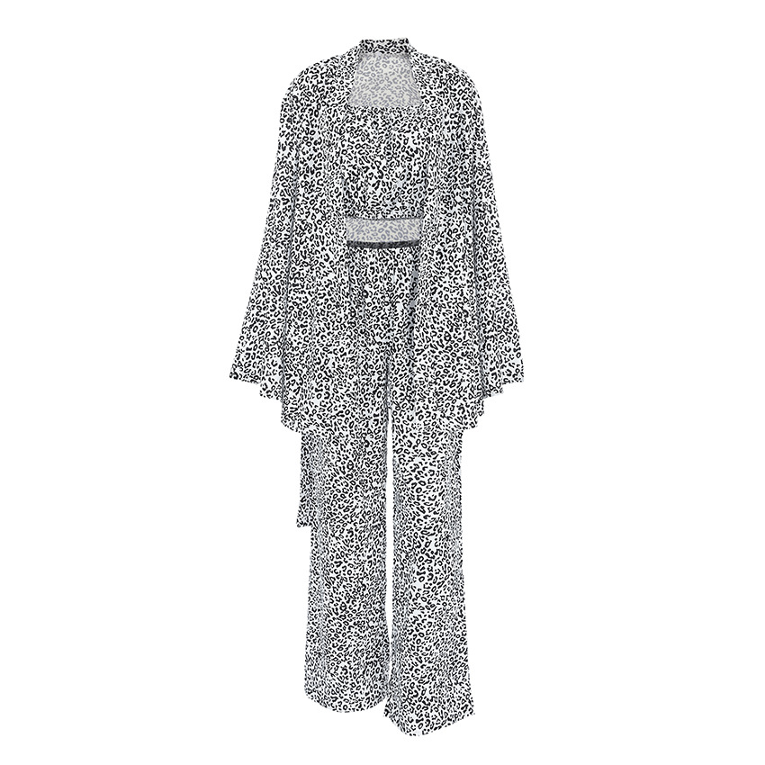 Women's Silk Leopard Print Printed Homewear