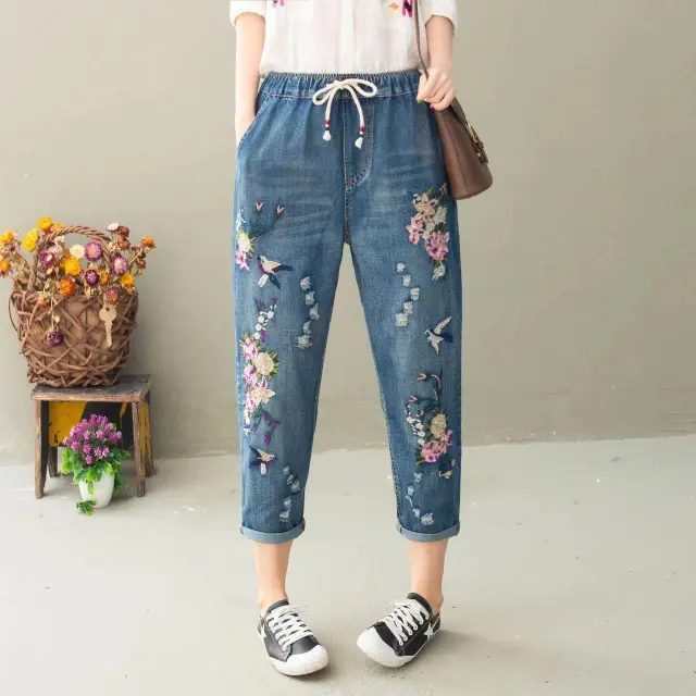 Women's Fashionable Loose All match Cropped Jeans - Shop at LoveMi