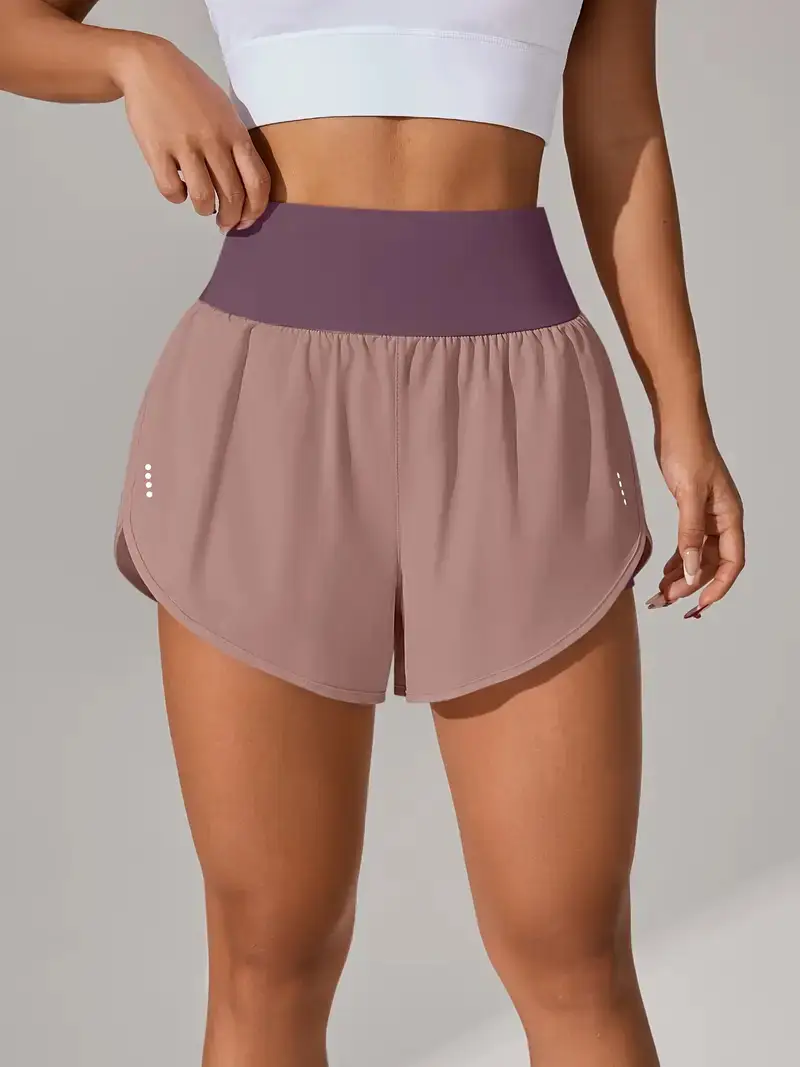 Women's Casual Loose High-Waisted Ruffle Hem Yoga Workout Shorts