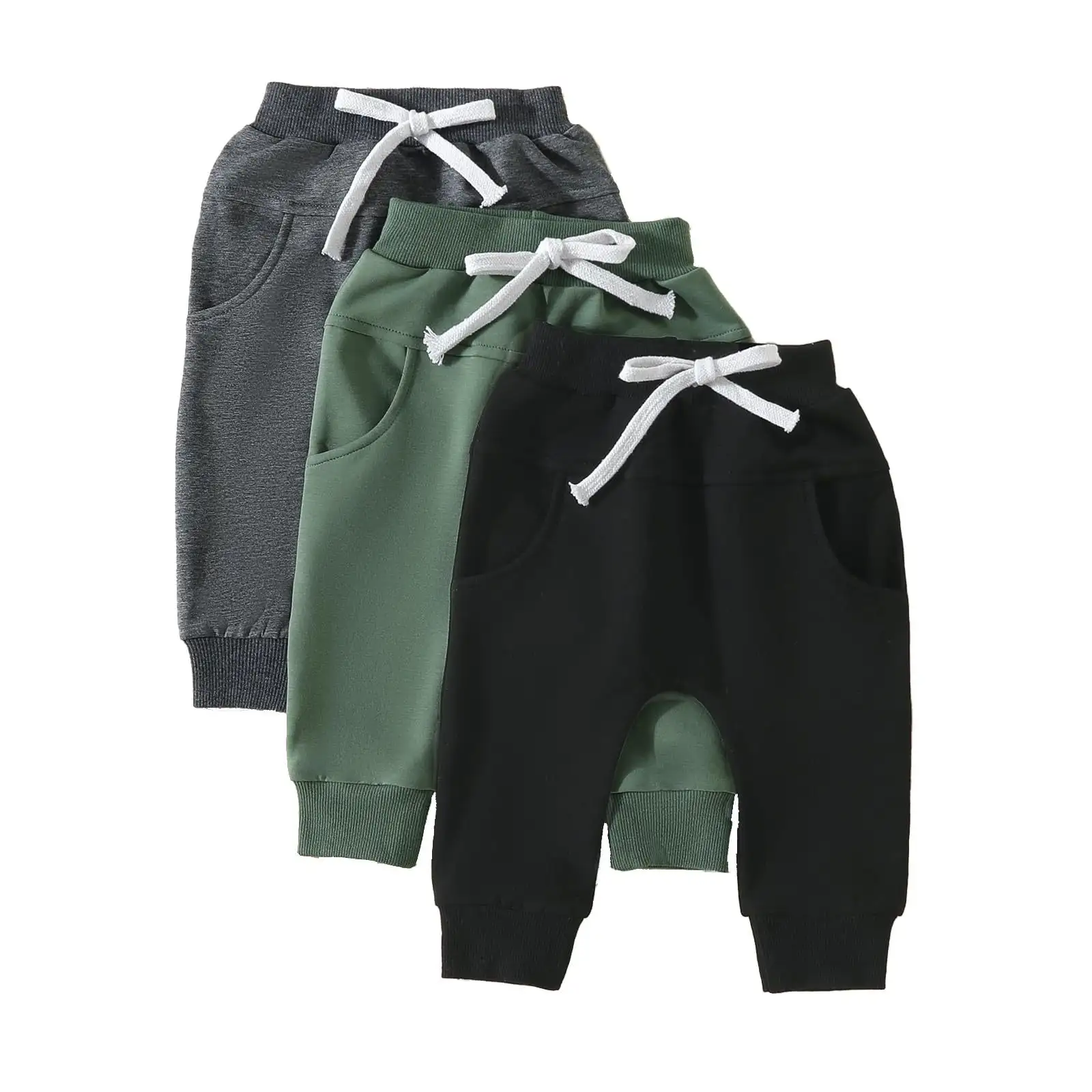 Solid Color Three-piece Trousers