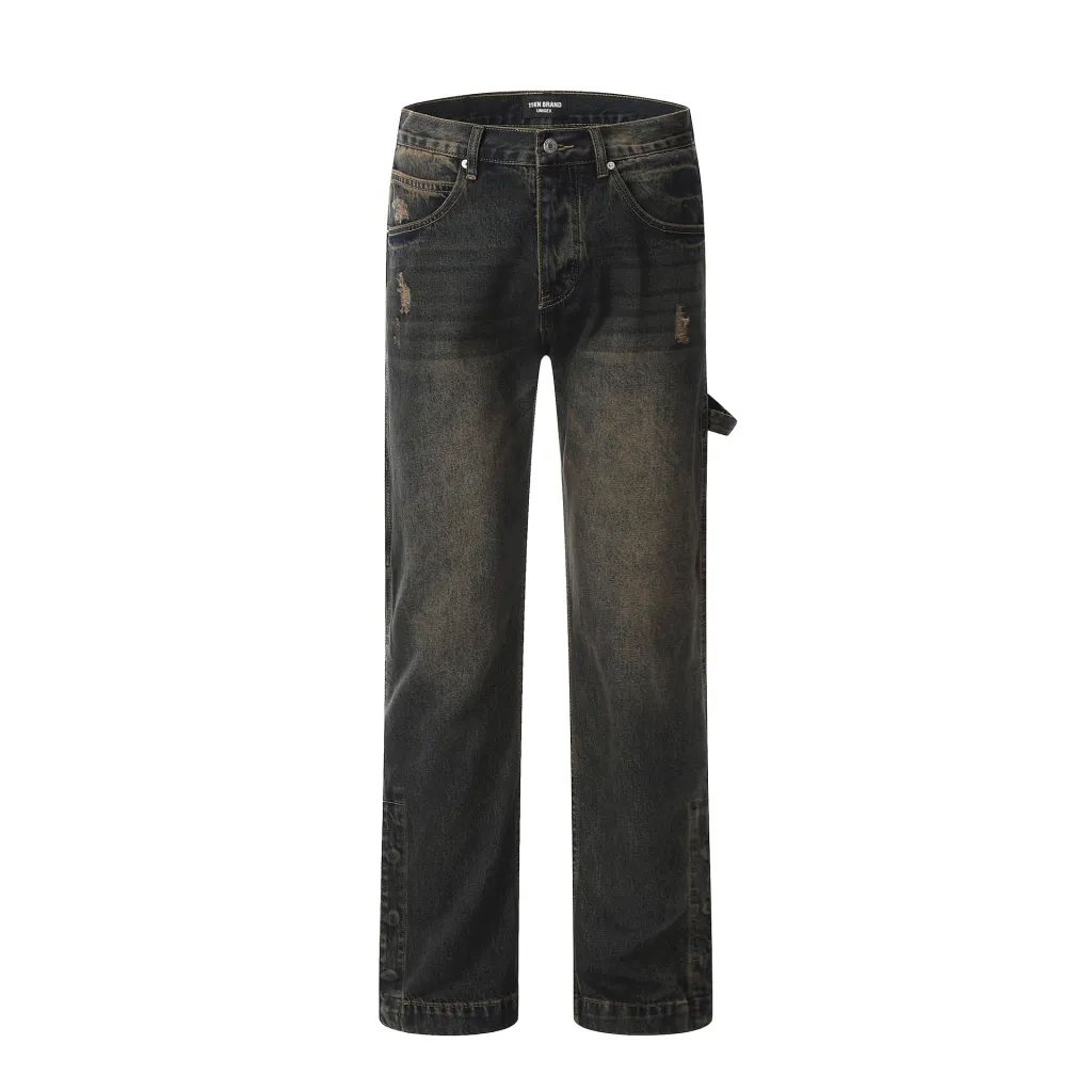 American Retro Jeans Loose Straight - Dirty Mud Dyeing-Xxl