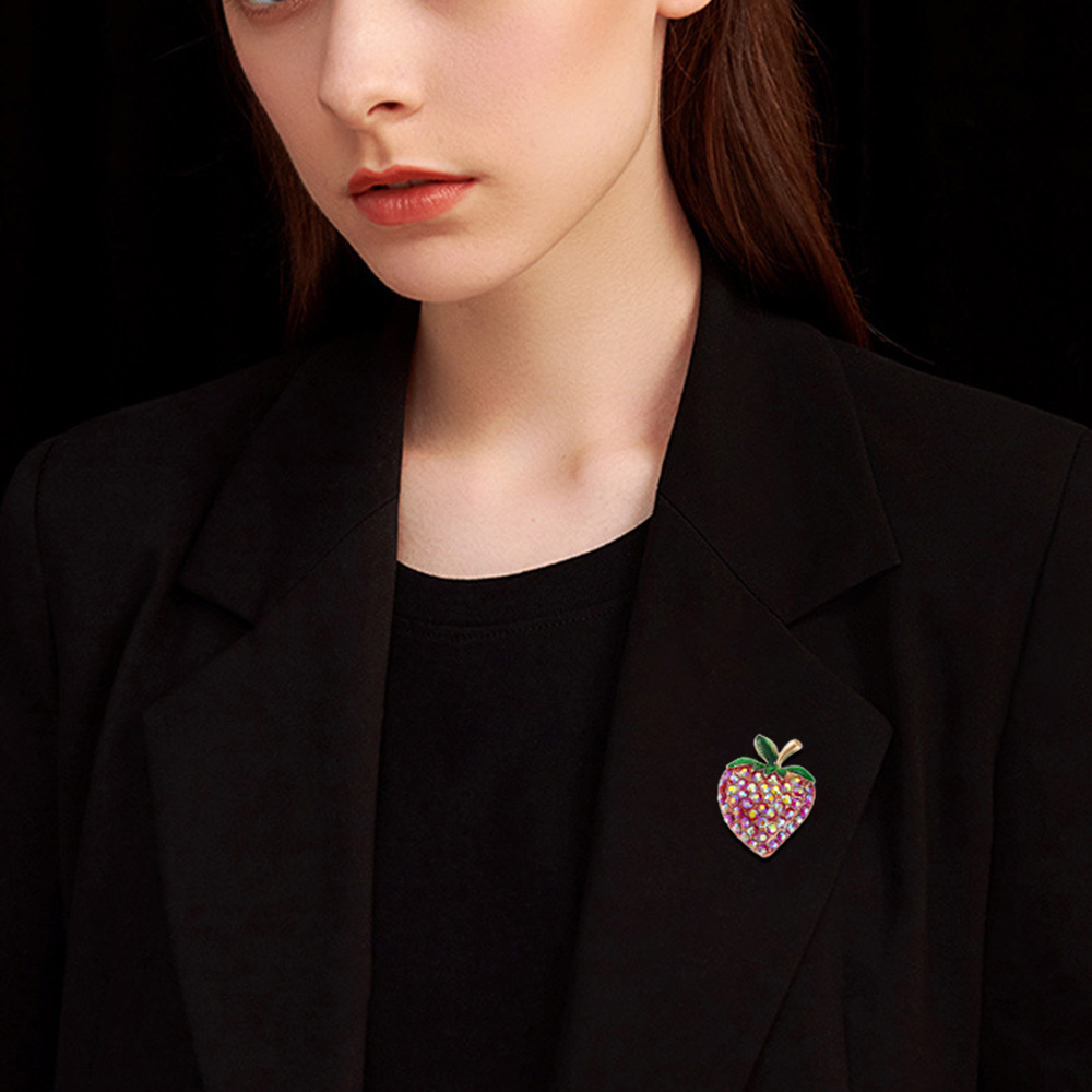 Fruit-Shaped Diamond Brooch, picture 3 of 5