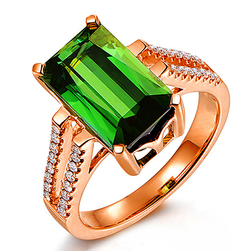 Womens Fashion Adjustable Rectangular Diamond Ring