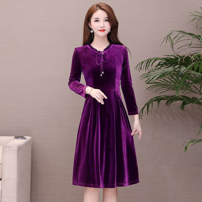 Mom's Plus size Women's Wear A line Slip Dress Purple - Shop at LoveMi