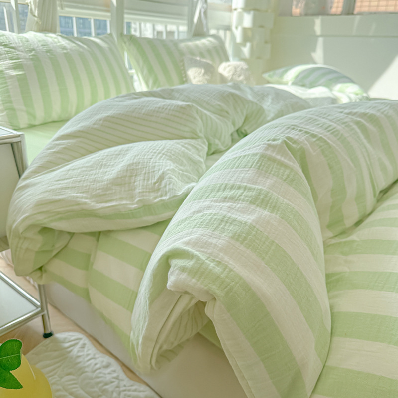 Skin-friendly Cloud-textured Washed Cotton Four-piece Bedding Set