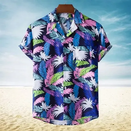 Plus Size Men's Fashion 3D Digital Printing Top 4 Colors 4Xl - Shop at LoveMi