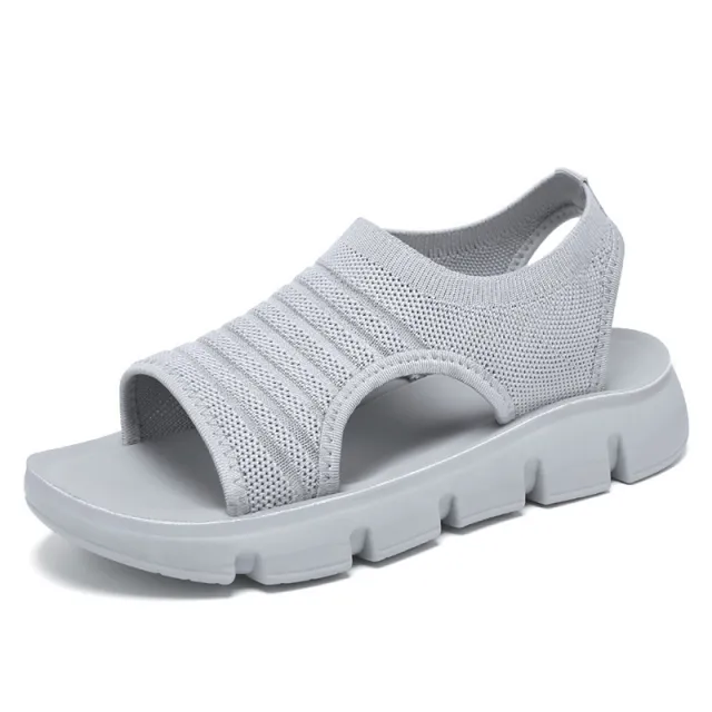 Fashionable Breathable Soft Bottom Summer Casual Women's Sandals Gray - Shop at LoveMi