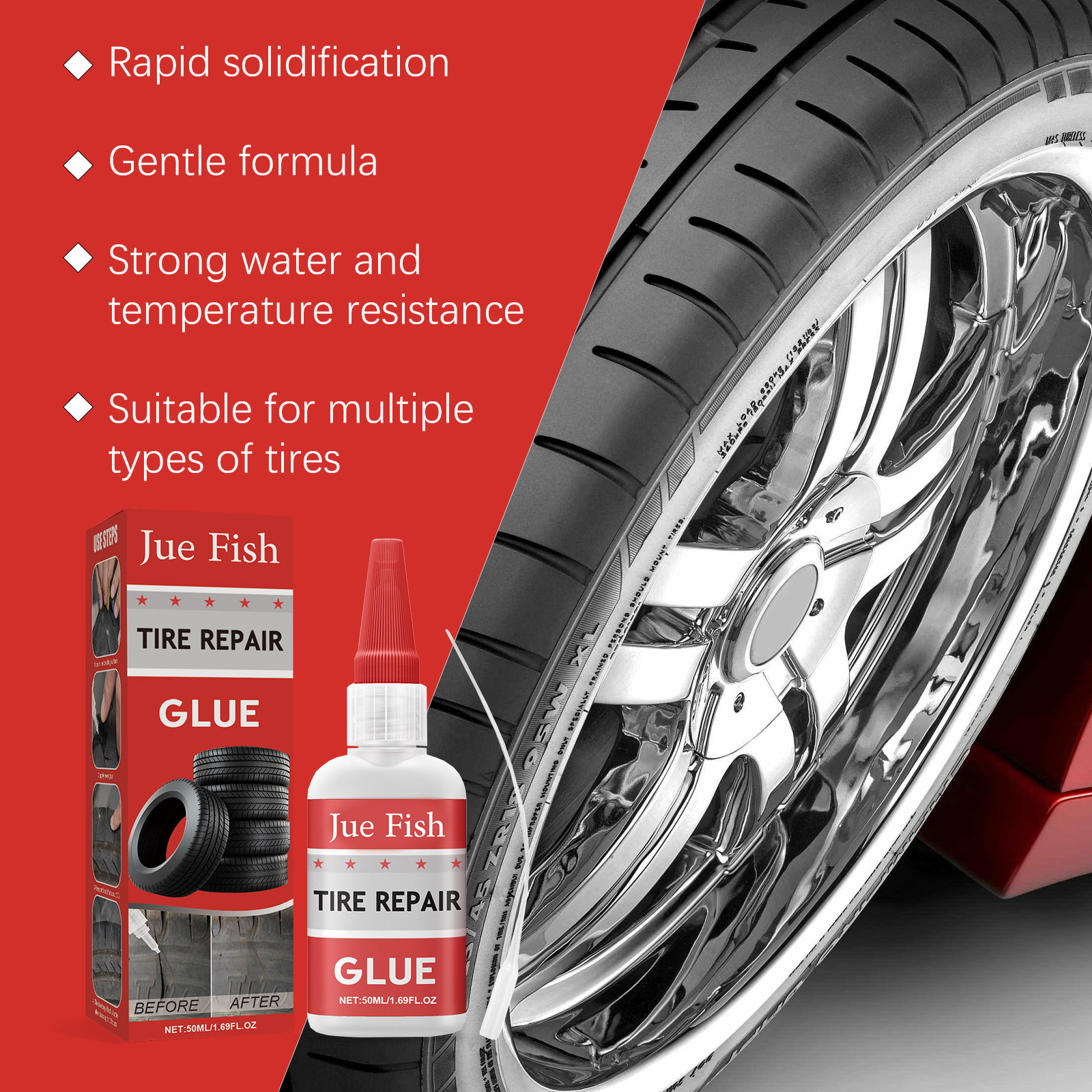Scratch Crack Tire Side Soft Filling Tire Repair Glue - Image 2
