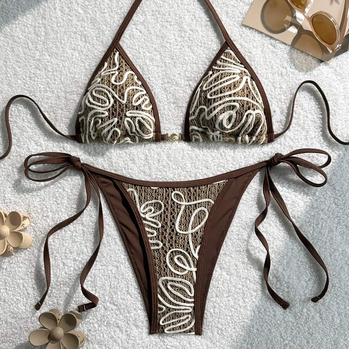 Womens Sexy Two-piece Split Swimsuit