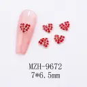 Glass New Year Nail Ornament Red Bow Accessories view 21