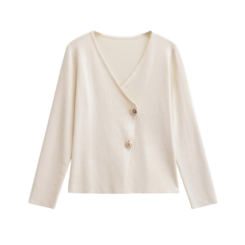 Asymmetric Long Sleeve Knitted Coat