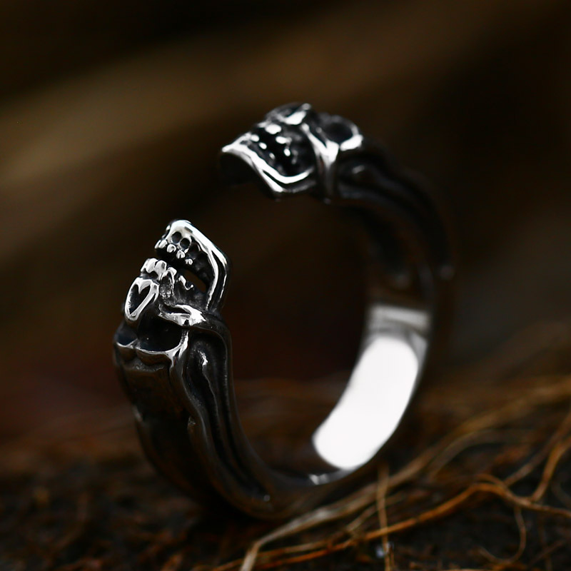 Men's Vintage Stainless Steel Skull Ring