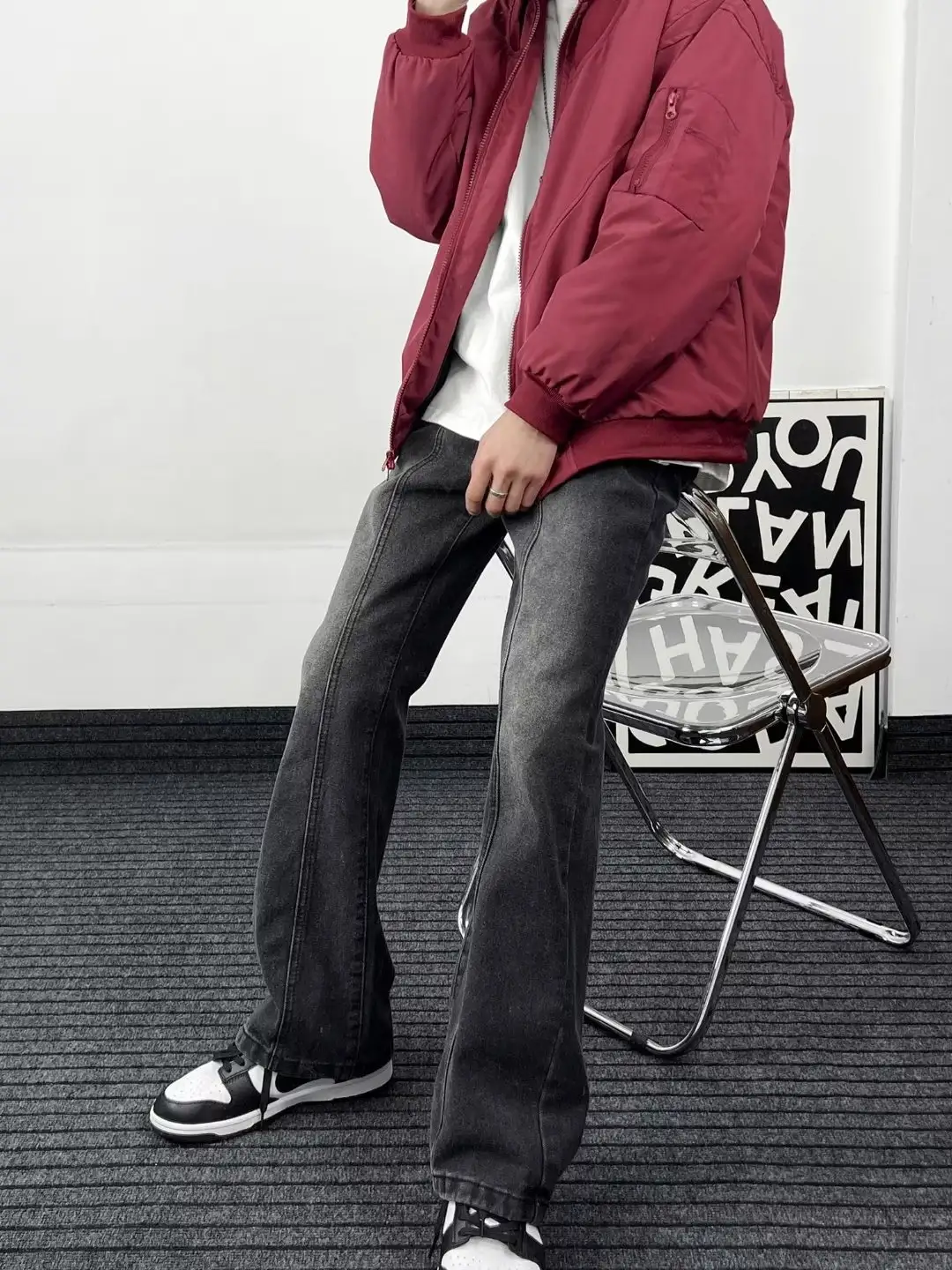 Summer American Retro Gradient Jeans