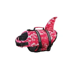 Shark Pet Life Vest Dog Swimming Clothes - Pink Camouflage - View 1