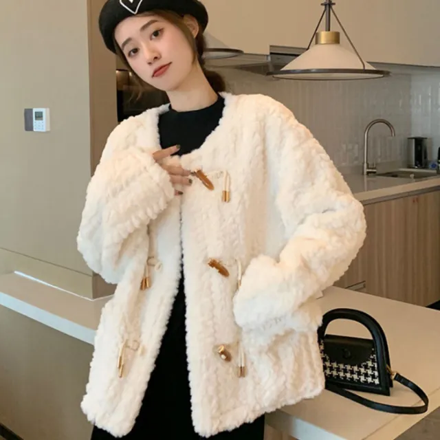 Lamb Wool Fur Coat For Women White - Shop at LoveMi