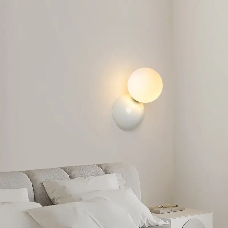 Cream Style Bedroom Bedside Small Wall Lamp