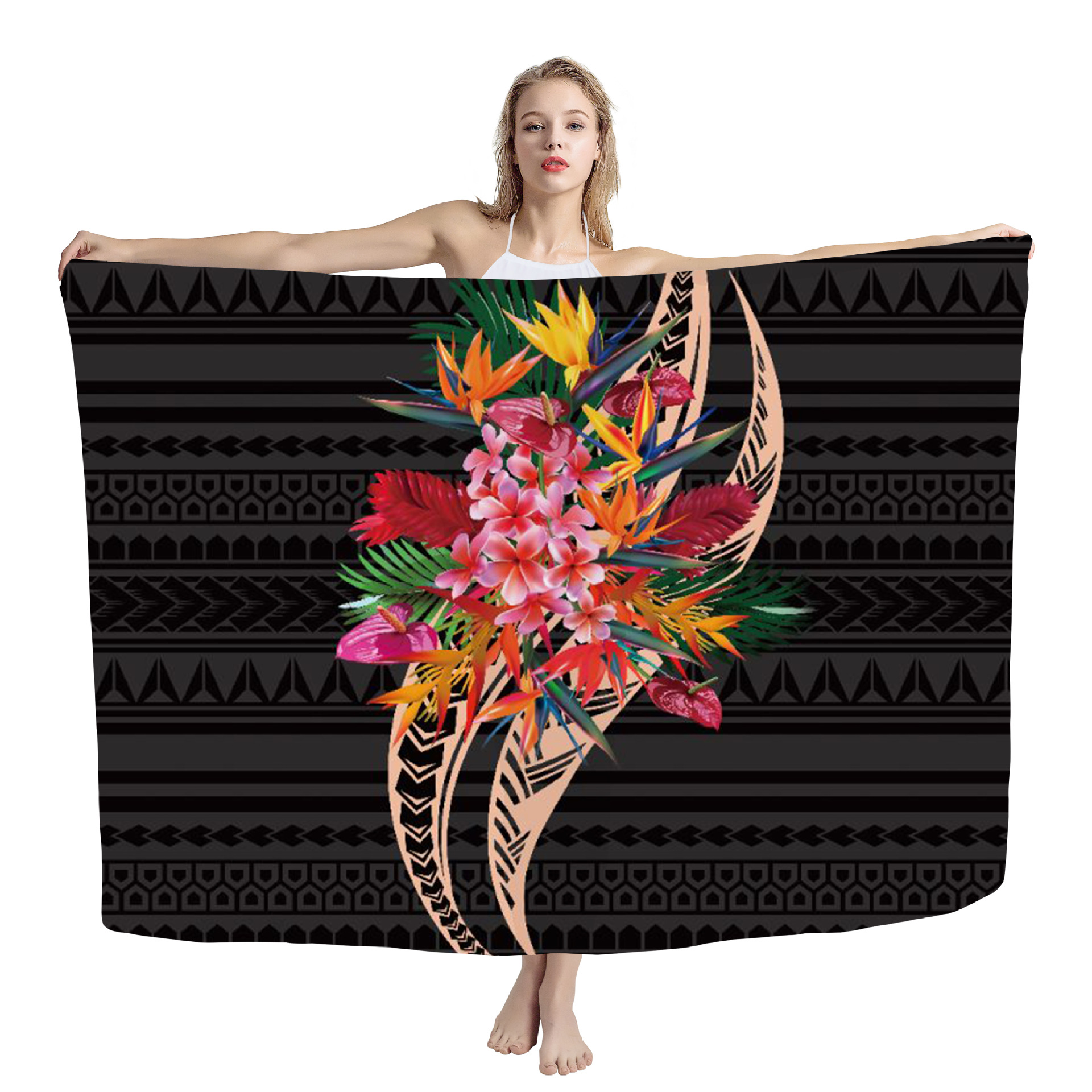 Cover Shawl Hawaiian Travel Beach Bath Towel Polynesian Seaside Quick drying Wrap Yarn Zrd1509 - Shop at LoveMi