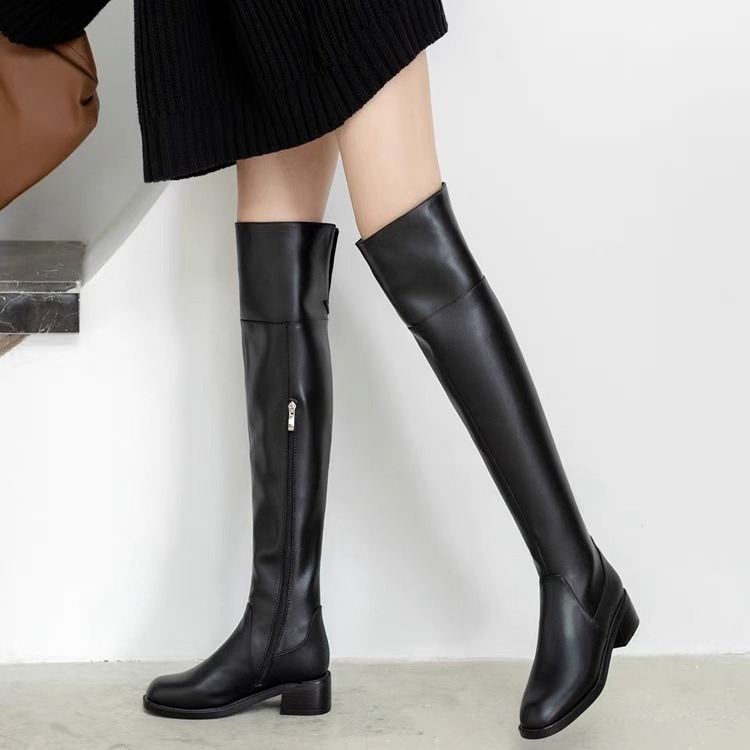 Korean-style Thigh-high Boots That Make Your Legs Look Slimmer For Women
